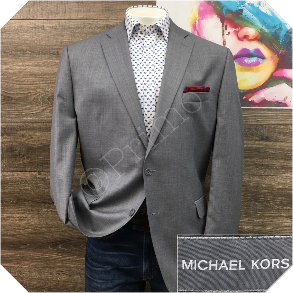 MICHAEL‎ KORS Mens Blazer Sport Coat Casual Jacket Size 48L Classic Wool Suit